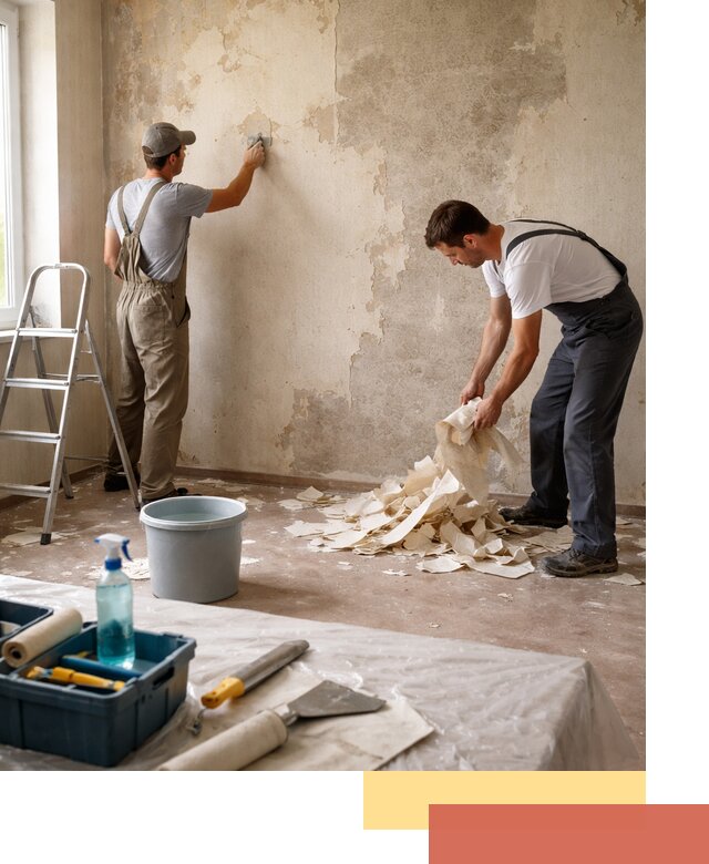 Снятие старых обоев в Вологде быстро и качественно