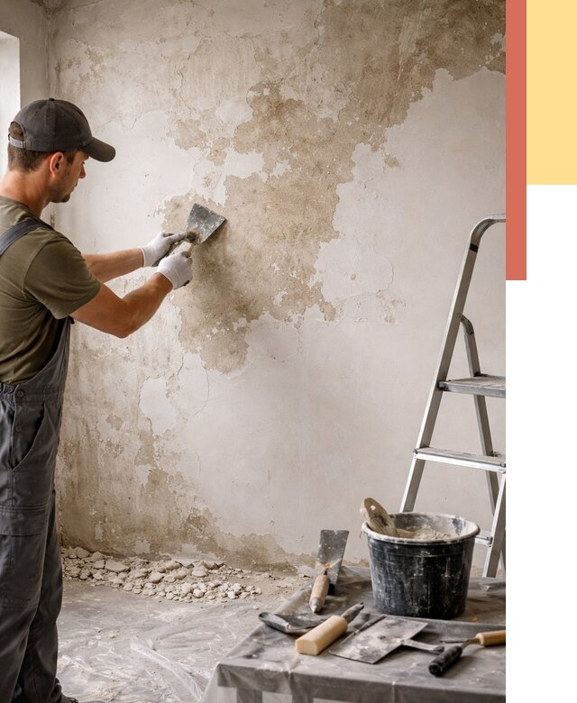 Снятие старой шпаклевки в Вологде от 1900 руб. — быстро и недорого | ОТДЕЛОЧНИК-Вгд