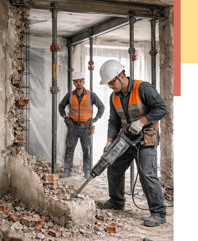 Снос несущих стен в Вологде от 10529 руб. — демонтаж несущей стены под ключ | ОТДЕЛОЧНИК-Вгд