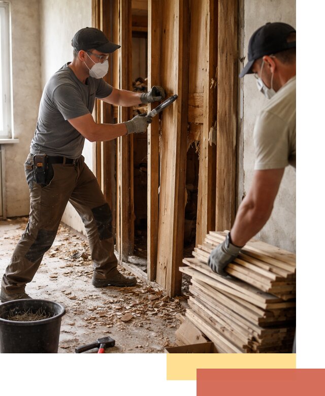 Демонтаж деревянных перегородок в Вологде быстро и аккуратно