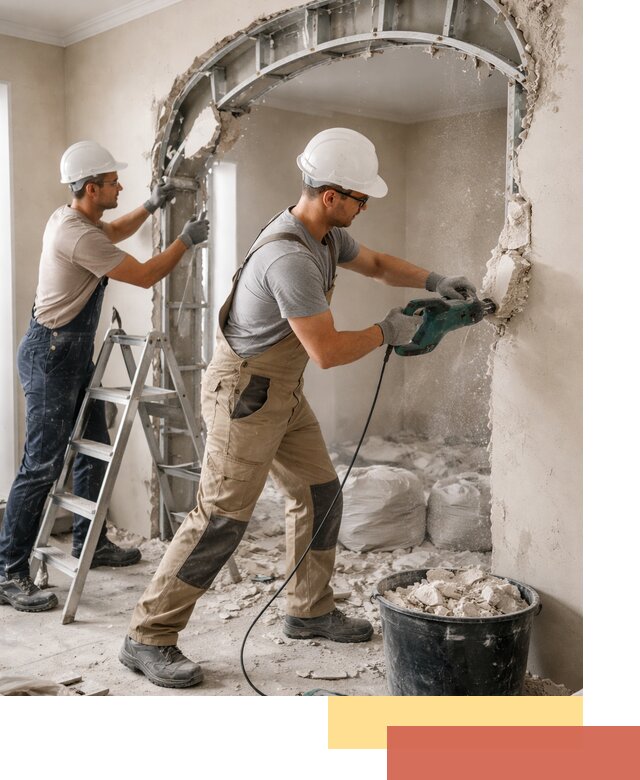 Демонтаж гипсокартонной арки в Вологде быстро и аккуратно