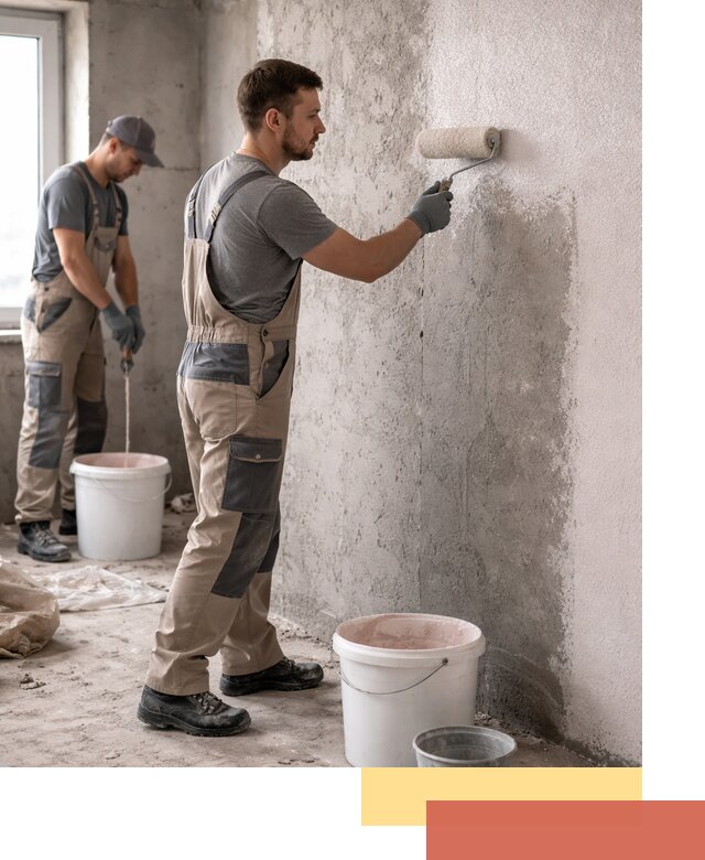 Нанесение бетоноконтакта на стены в Вологде для последующей отделки