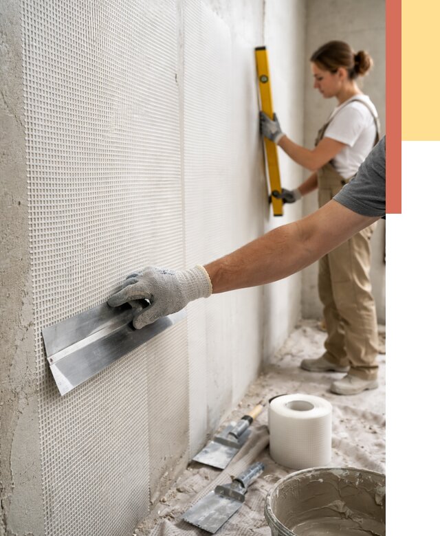 Армирование стен стеклосеткой в Вологде от 3287 руб. под ключ | ОТДЕЛОЧНИК-Вгд