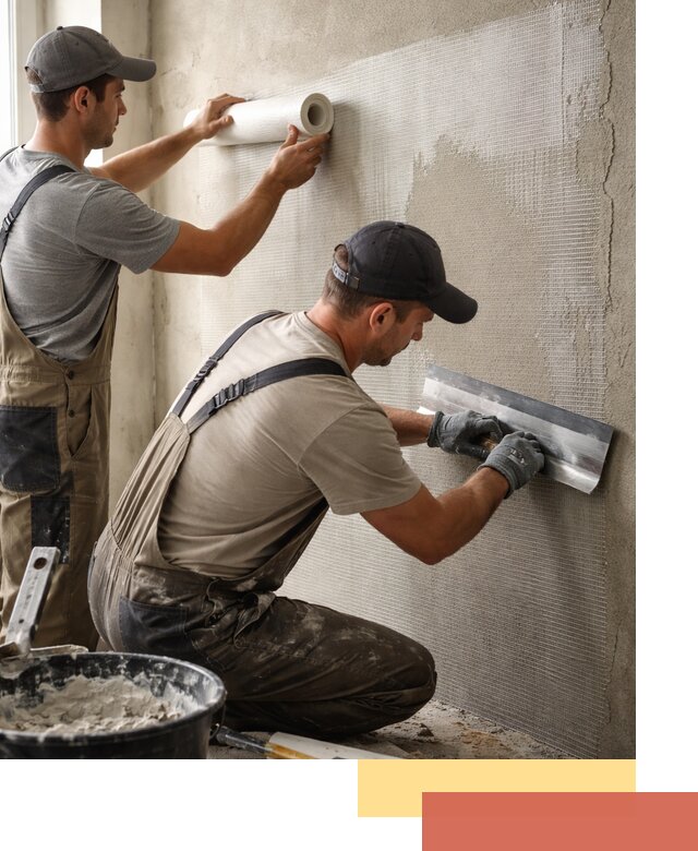 Армирование стен стеклосеткой в Вологде для прочной отделки