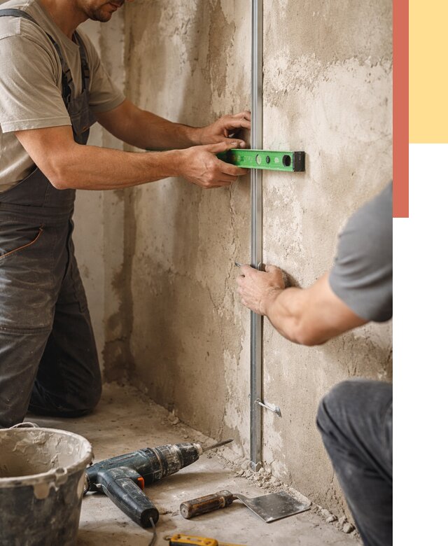 Установка штукатурных маяков в Вологде от 7190 руб. — быстро и недорого | ОТДЕЛОЧНИК-Вгд