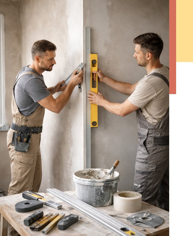 Выведение углов стен в Вологде от 1900 руб. быстро и недорого | ОТДЕЛОЧНИК-Вгд