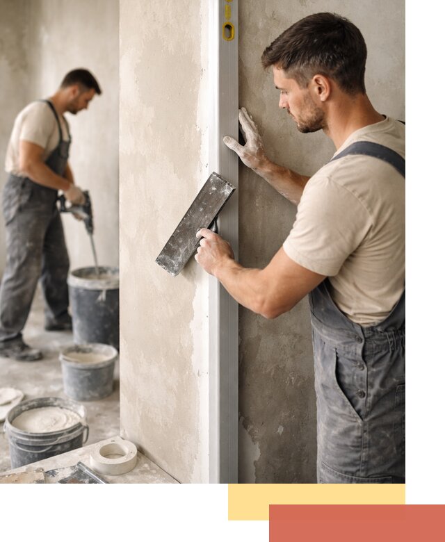 Выведение углов стен в Вологде: монтаж и оштукатуривание