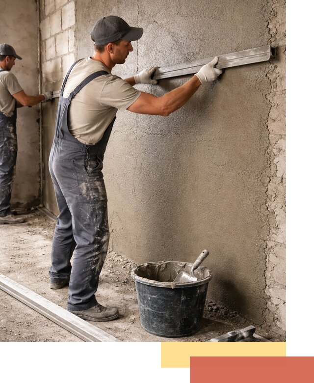 Штукатурка стен цементно-песчаная в Вологде профессионально