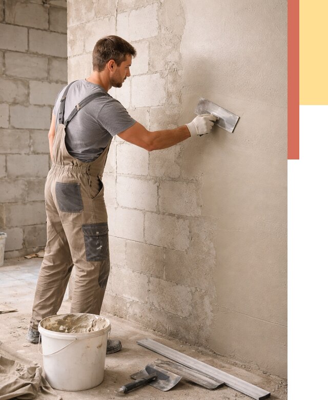 Штукатурка стен из газобетона в Вологде от 2157 руб./м2 — быстро и недорого | ОТДЕЛОЧНИК-Вгд