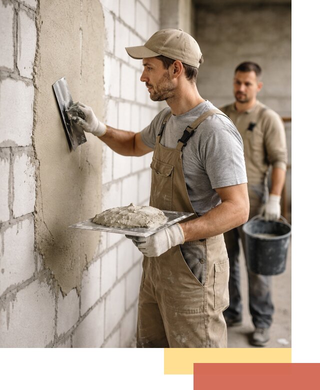 Штукатурка стен из газобетона в Вологде под ключ