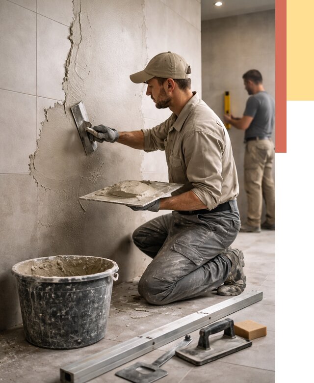 Штукатурка стен в ванной в Вологде от 4622 руб./м² — выравнивание под ключ | ОТДЕЛОЧНИК-Вгд