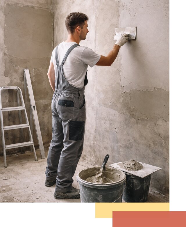 Штукатурка стен в ванной под ключ в Вологде