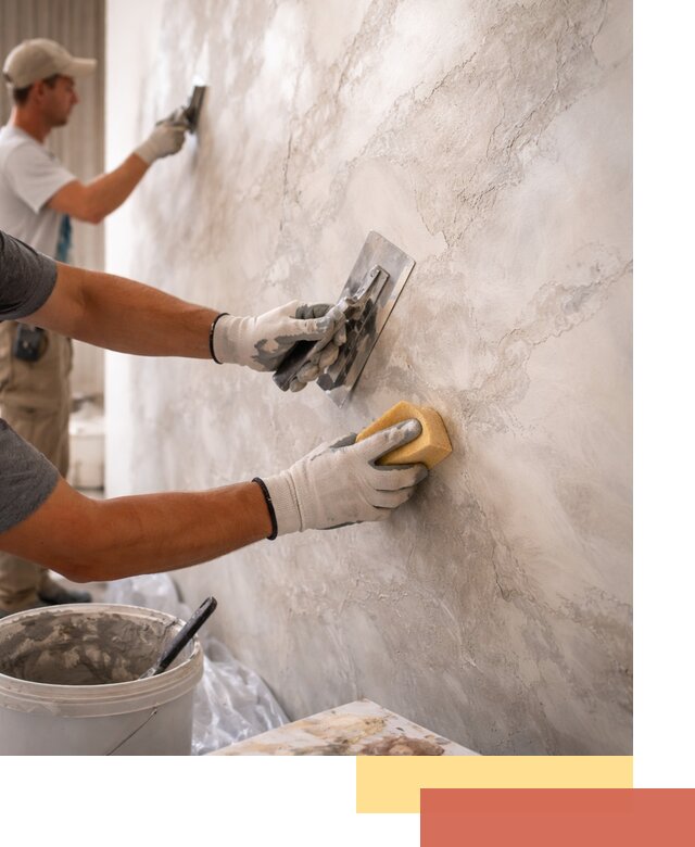 Декоративная штукатурка под мрамор в Вологде для стен и потолков