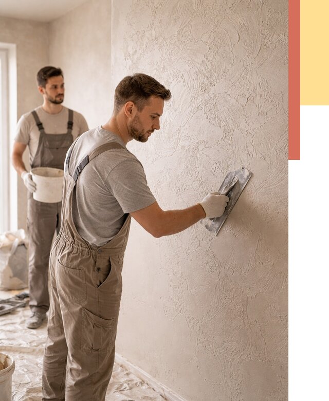 Фактурная штукатурка стен в Вологде от 4314 руб./м² — заказать под ключ | ОТДЕЛОЧНИК-Вгд