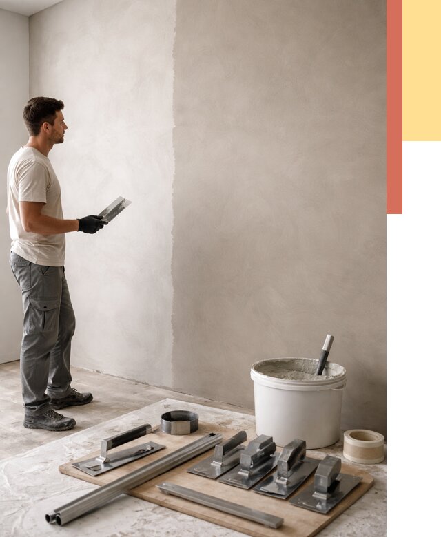 Нанесение микроцемента на стены в Вологде от 3287 руб./м2 под ключ | ОТДЕЛОЧНИК-Вгд