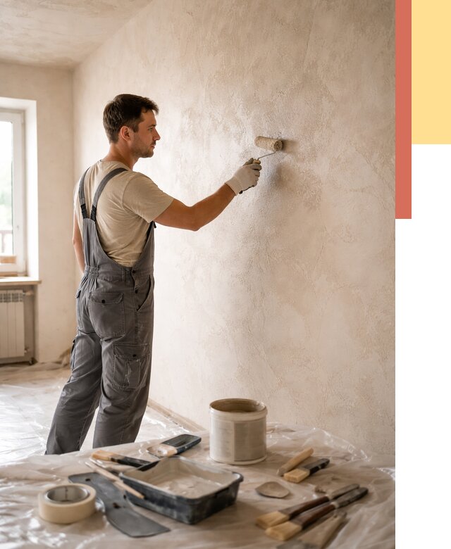 Нанесение лессирующей краски по декоративке в Вологде от 1798 руб. | ОТДЕЛОЧНИК-Вгд