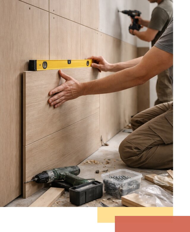 Профессиональный монтаж МДФ панелей на стены в Вологде