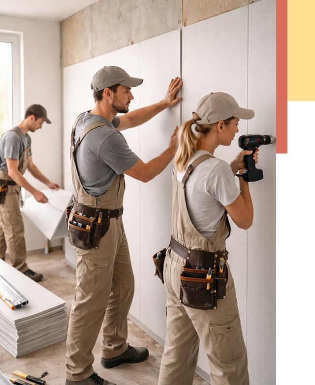 Монтаж ПВХ панелей на стены в Вологде от 462 руб/м2 — быстро и недорого | ОТДЕЛОЧНИК-Вгд