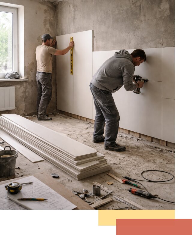 Монтаж ПВХ панелей на стены в Вологде качественно и быстро