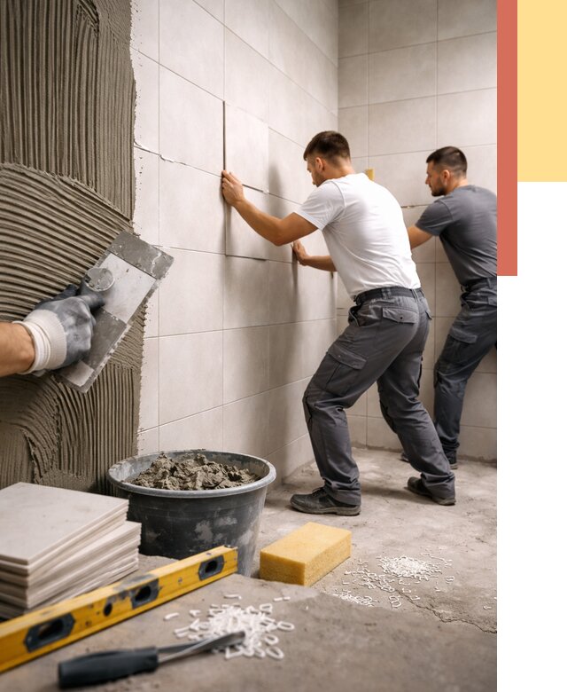 Укладка плитки на стены в Вологде от 873 руб. — качественно и недорого | ОТДЕЛОЧНИК-Вгд