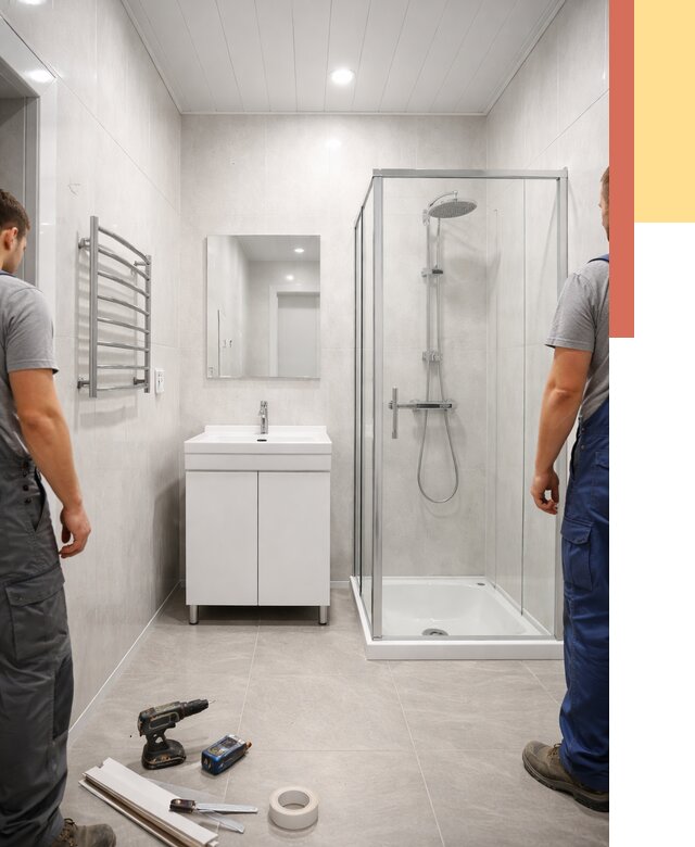 Отделка ванной комнаты панелями ПВХ в Вологде от 4622 руб. за м2 | ОТДЕЛОЧНИК-Вгд