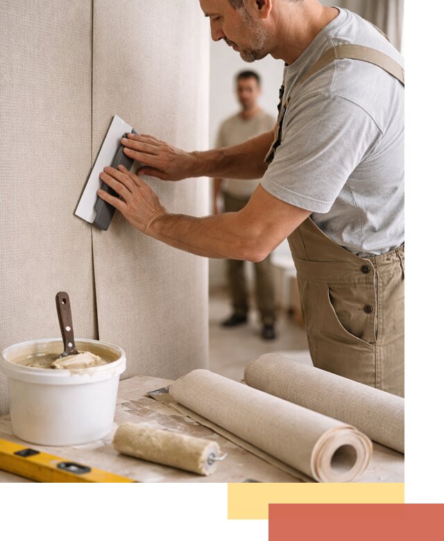 Поклейка текстильных обоев в Вологде профессионально и аккуратно