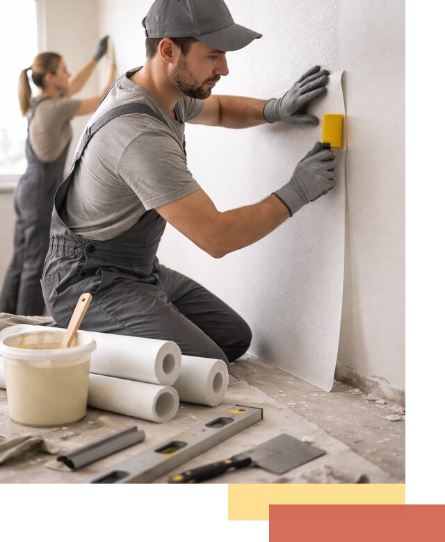 Поклейка стеклообоев профессионально в Вологде