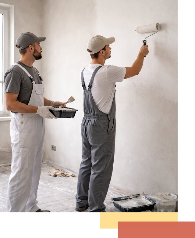 Покраска стен водоэмульсионной краской в Вологде