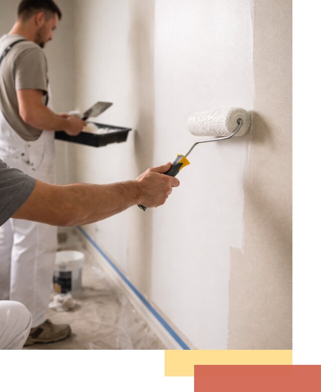 Покраска стен акриловой краской профессионально в Вологде