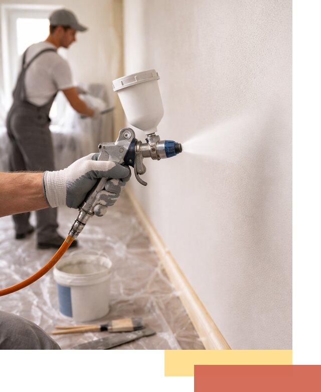 Покраска стен краскопультом в Вологде быстро и качественно