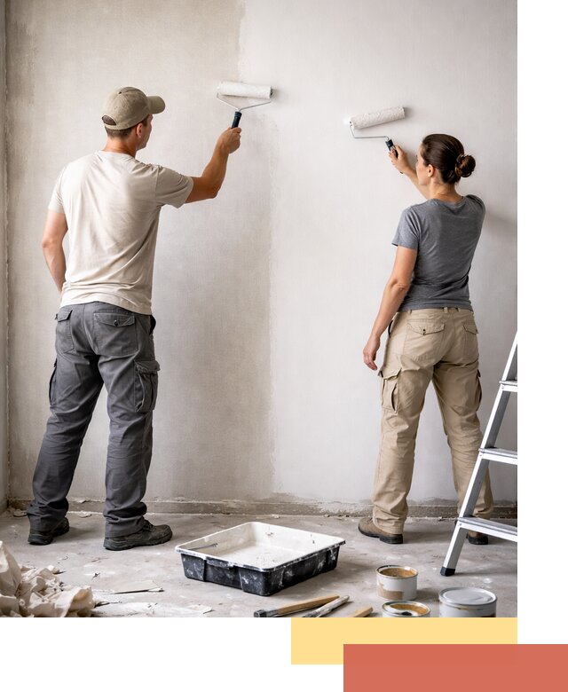 Окраска стен по стеклохолсту в Вологде качественно и долговечно