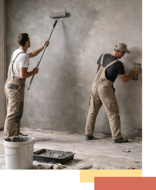 Покраска стен под бетон в Вологде профессионально и недорого