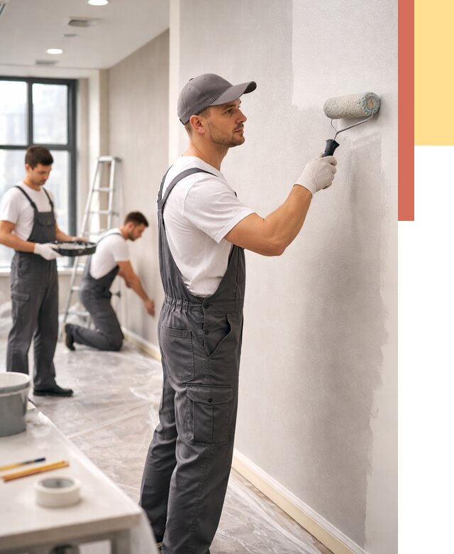 Покраска стен в офисе в Вологде от 8731 руб. — быстро и недорого | ОТДЕЛОЧНИК-Вгд