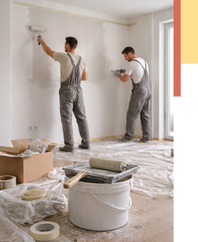 Покраска стен в квартире в Вологде от 2568 руб/м2 — быстро и недорого | ОТДЕЛОЧНИК-Вгд