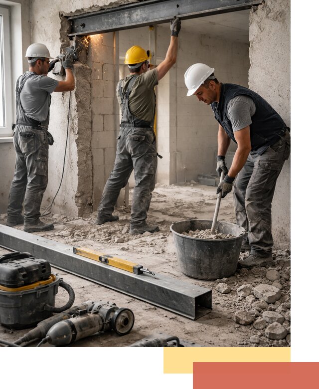 Создание проемов в стенах и несущих конструкциях в Вологде