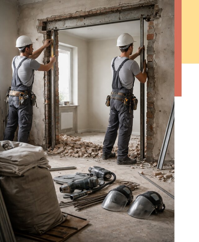 Расширение дверного проема в Вологде от 12840 руб. под ключ | ОТДЕЛОЧНИК-Вгд