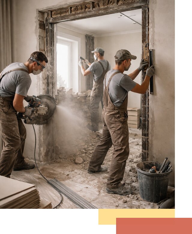 Расширение дверного проема под установку новой двери в Вологде