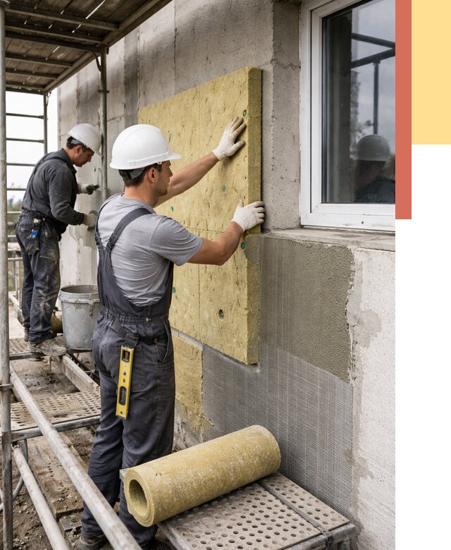 Утепление стен в Вологде от 4417 руб. под ключ — быстро и недорого | ОТДЕЛОЧНИК-Вгд