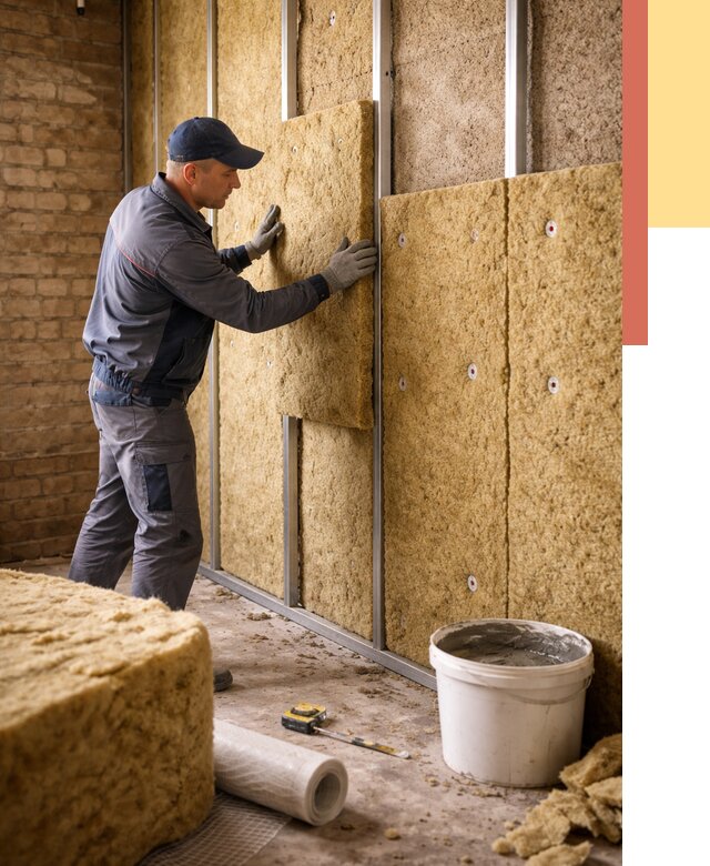 Утепление стен минватой в Вологде от 1387 руб./м2 — недорого и быстро | ОТДЕЛОЧНИК-Вгд