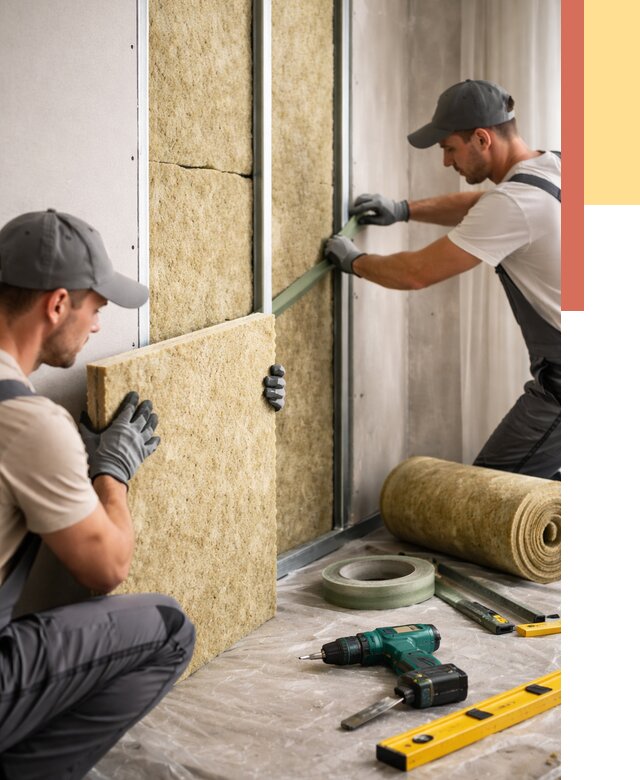 Шумоизоляция стен в Вологде под ключ от 1900 руб. | ОТДЕЛОЧНИК-Вгд