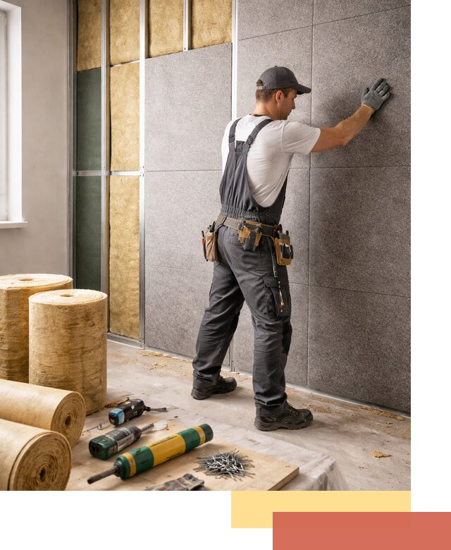 Профессиональная шумоизоляция стен в Вологде для квартиры и офиса