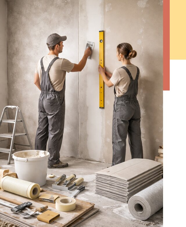 Отделка стен в Вологде от 1541 руб/м² — недорого, быстро, под ключ | ОТДЕЛОЧНИК-Вгд