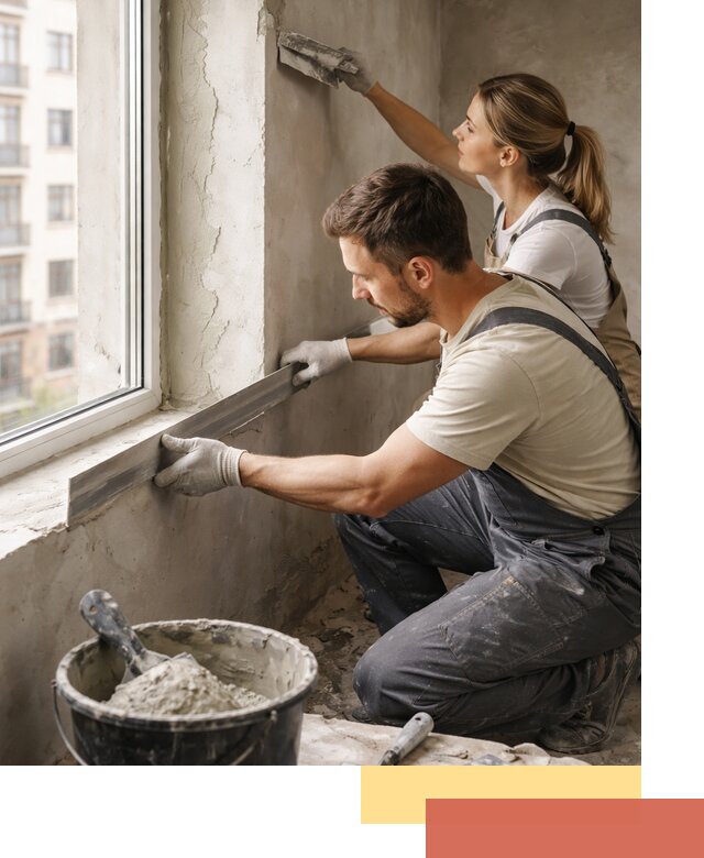 Штукатурка откосов дверей и окон профессионально в Вологде