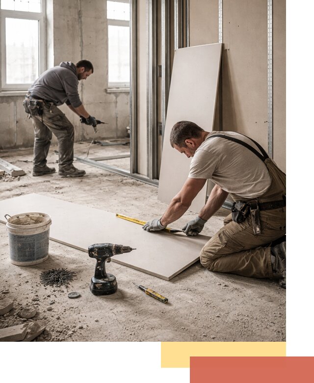 Кладка перегородок из ПГП под ключ в Вологде