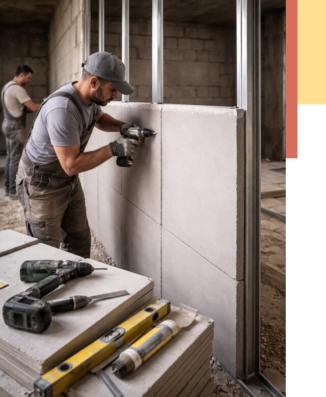 Кладка влагостойких перегородок ПГП в Вологде от 1233 руб. под ключ | ОТДЕЛОЧНИК-Вгд