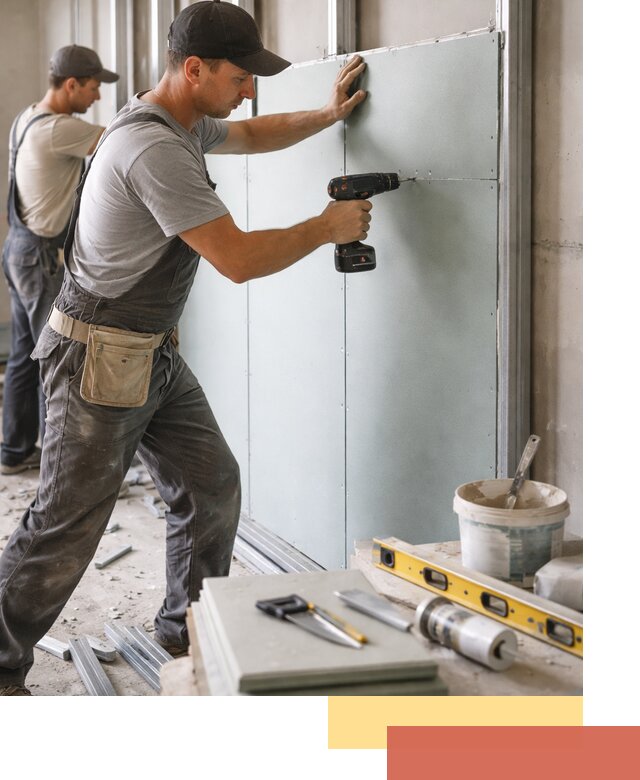 Кладка влагостойких перегородок ПГП в Вологде