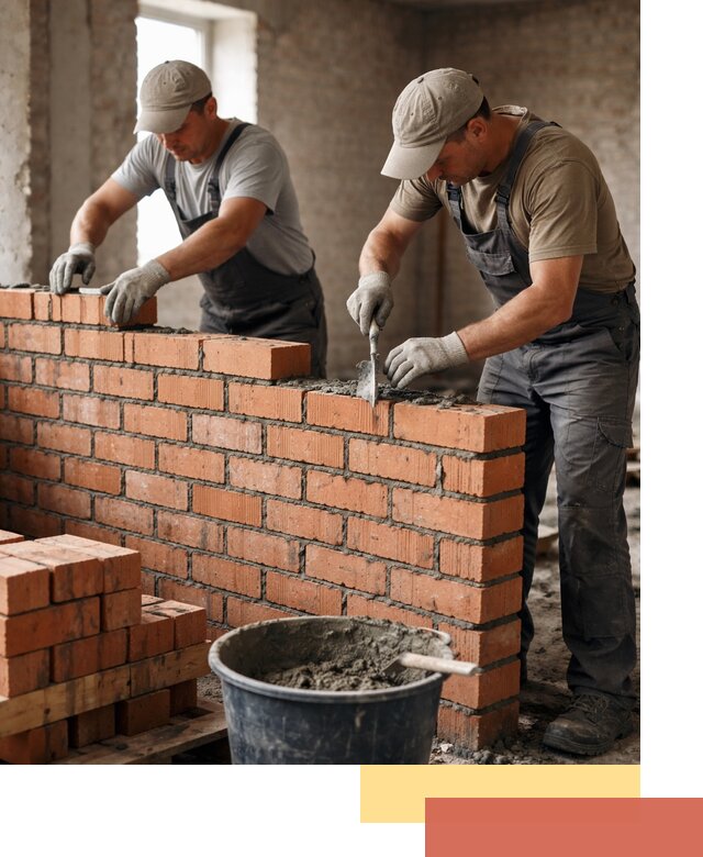 Кладка кирпичных перегородок под ключ в Вологде