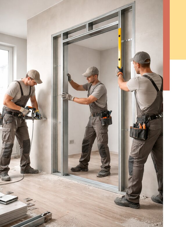 Устройство дверного проема в перегородке в Вологде от 4622 руб. под ключ | ОТДЕЛОЧНИК-Вгд