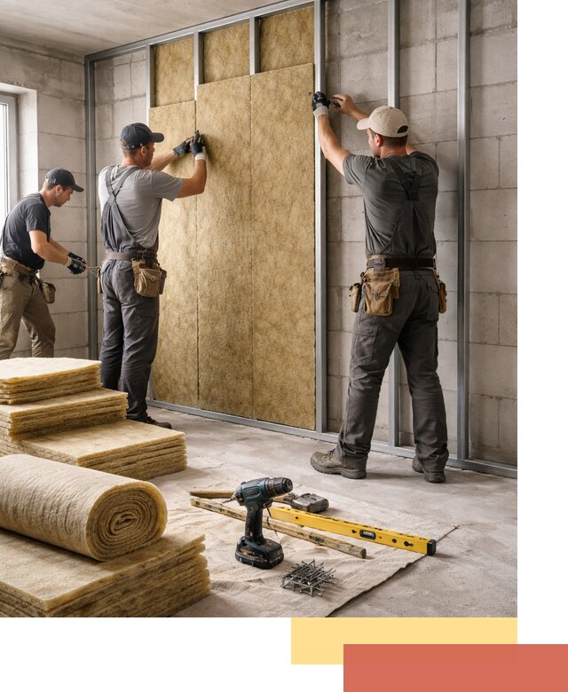 Шумоизоляция перегородок из блоков в Вологде — монтаж и защита шумоизоляцией