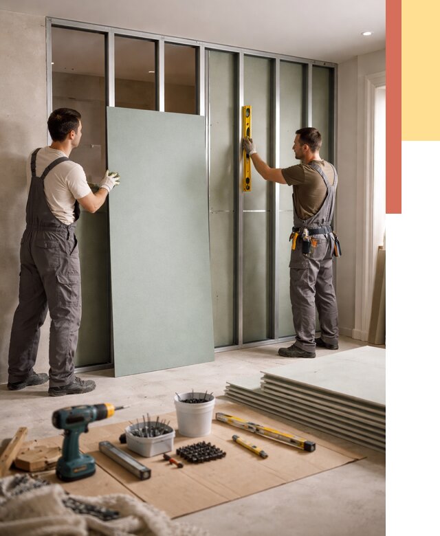 Перегородка из влагостойкого гипсокартона в Вологде от 4931 руб. — монтаж под ключ | ОТДЕЛОЧНИК-Вгд